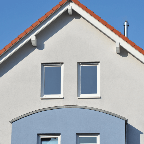 Acryl Fassadenfarbe_Fassade-Graublau